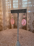 Peach Stone Dangle Earrings