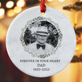 Personalized Memorial Ornaments for Dad | In Memory Photo Ornament