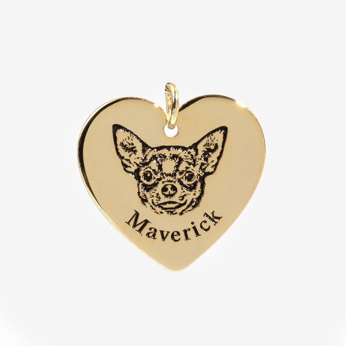 Pet Face Heart Pendant