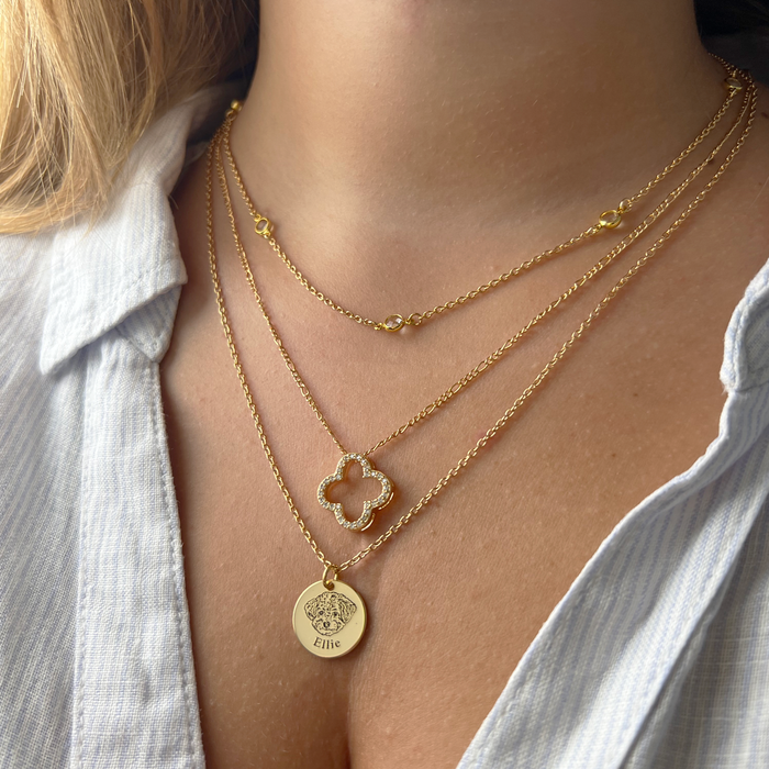Pet Face Necklace Set