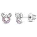 Petite Mouse Baby / Toddler / Kids Earrings Screw Back - Sterling Silver