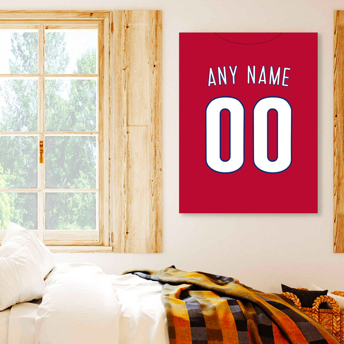 Philadelphia Jersey Custom Canvas Print Wall Art for Boy Girl Men Women Baseball Personalized Canvas Art