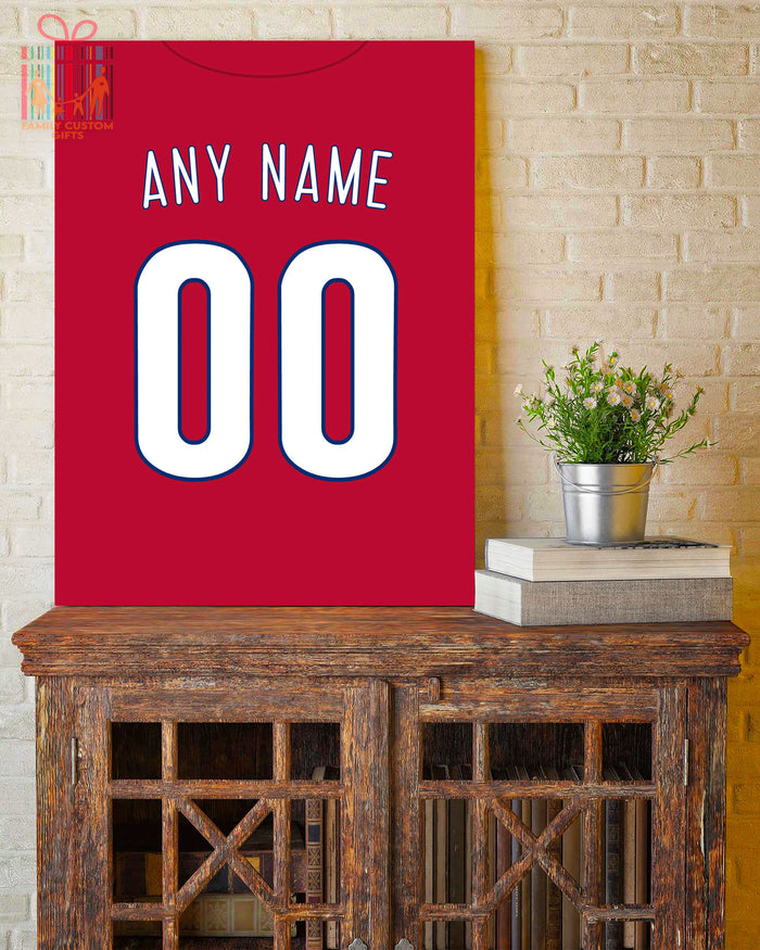 Philadelphia Jersey Custom Canvas Print Wall Art for Boy Girl Men Women Baseball Personalized Canvas Art