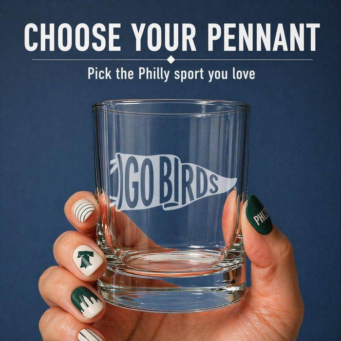 Philly Sports Glass | Choose Your Sport | Etched Glass