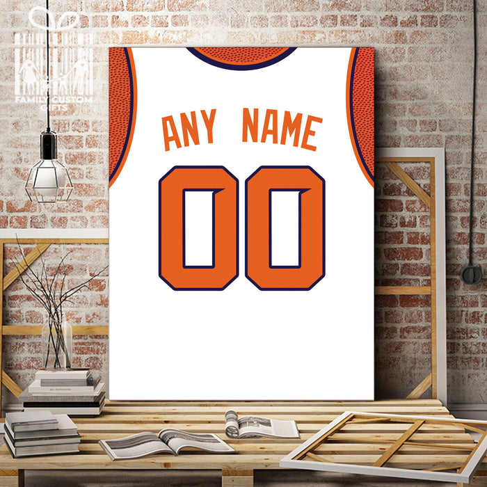 Phoenix Jersey Custom Canvas Print Wall Art for Boy Girl Men Women Basketball Personalized Canvas Art