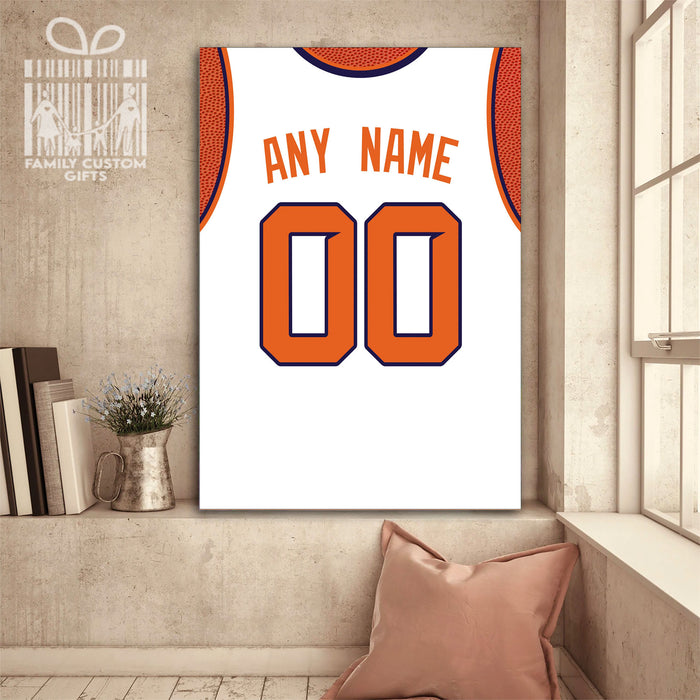 Phoenix Jersey Custom Canvas Print Wall Art for Boy Girl Men Women Basketball Personalized Canvas Art