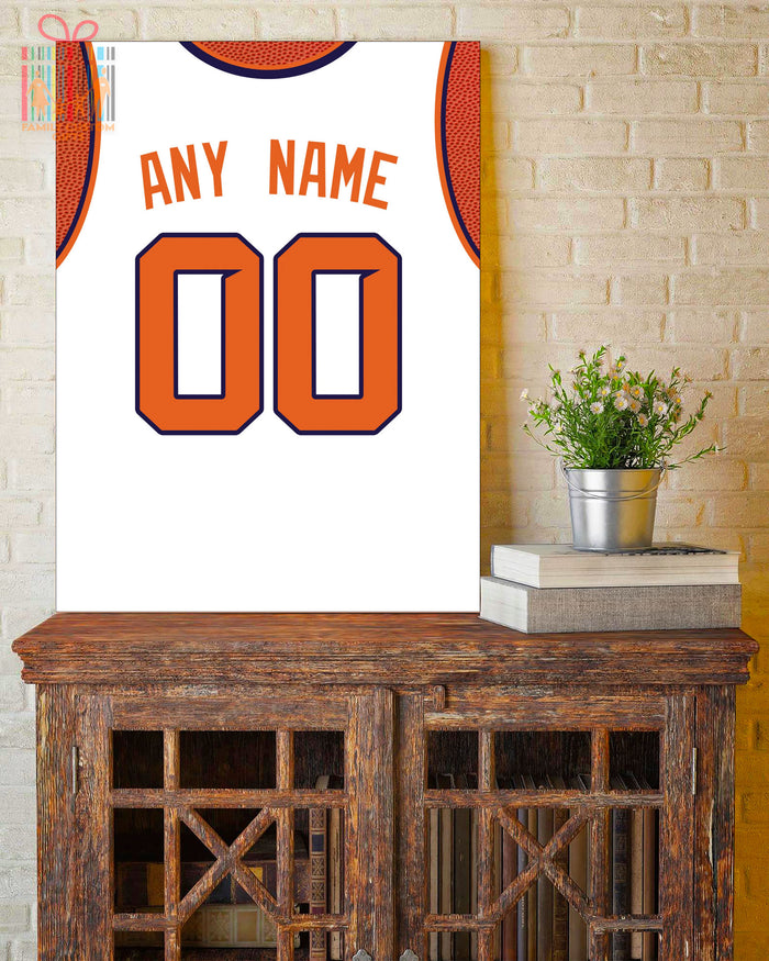 Phoenix Jersey Custom Canvas Print Wall Art for Boy Girl Men Women Basketball Personalized Canvas Art