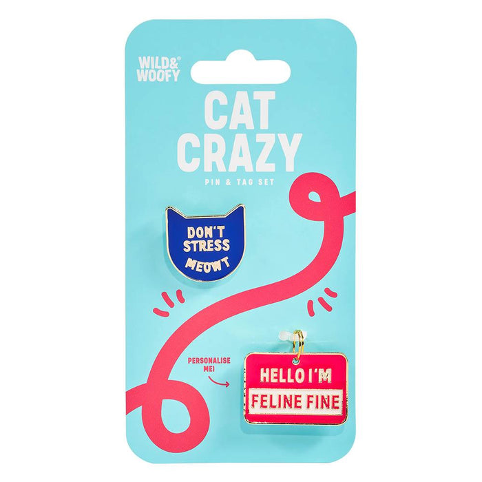 Pin + Tag Set Cat