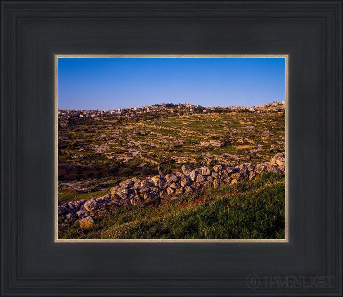 Plate 1 - Bethlehem In Early Spring Open Edition Print / 10 X 8 Black 14 3/4 12 Art