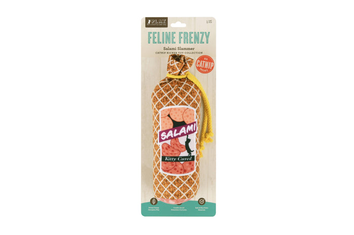 P.L.A.Y. Pet Lifestyle and You - Feline Frenzy Kicker Toy - Salami Slammer
