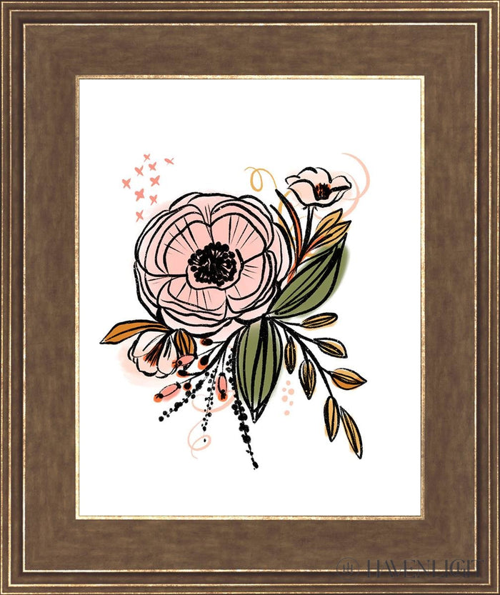 Posy Open Edition Print / 11 X 14 Gold 15 3/4 18 Art