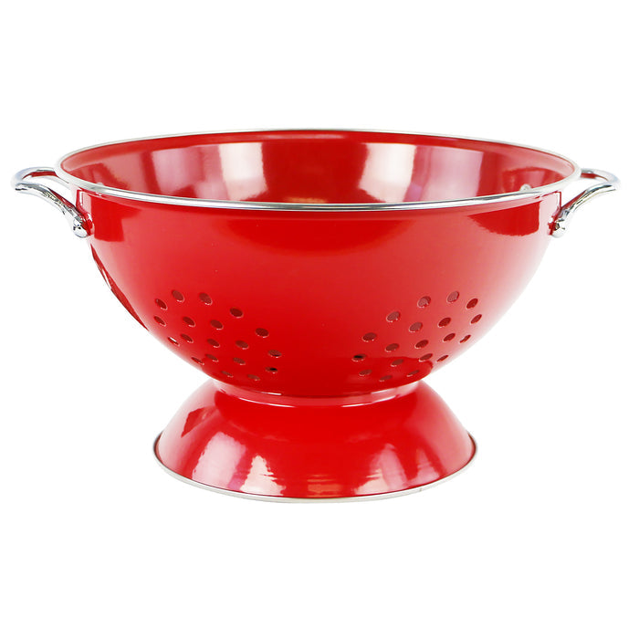 Powder Coated Colanders, Various Sizes, Red