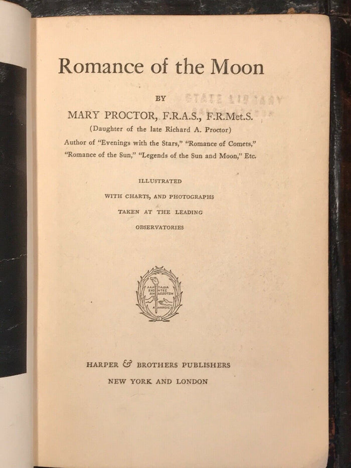 ROMANCE OF THE MOON - Mary Proctor, 1st Ed 1928 - LUNAR MOON ASTRONOMY FOLKLORE