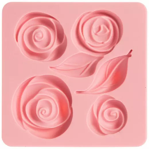 Roses & Leaves Fondant Mold