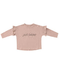 Ruffle Tee | Just Believe | Rose
