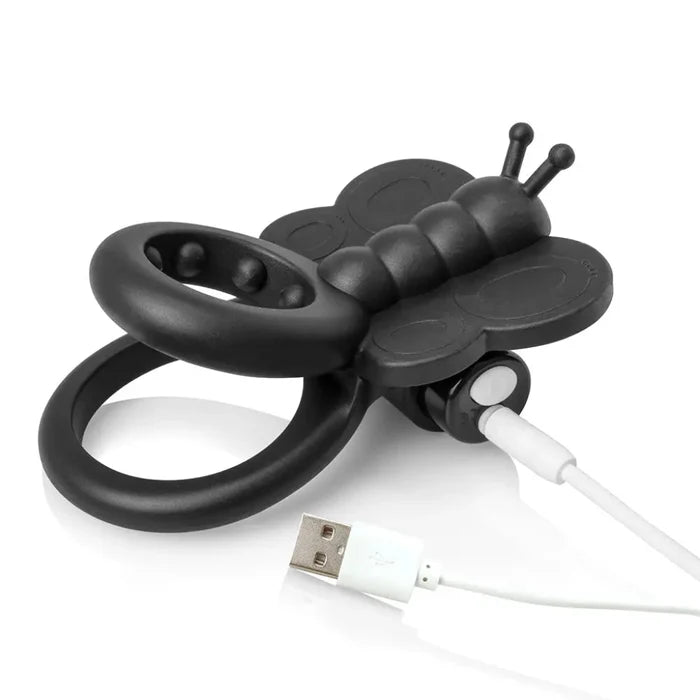 Screaming O® Charged™ Monarch™ Wearable Butterfly C - Ring - Black - C-Ring