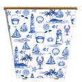 Seaside Toile: Cachepot Container Only: Standard