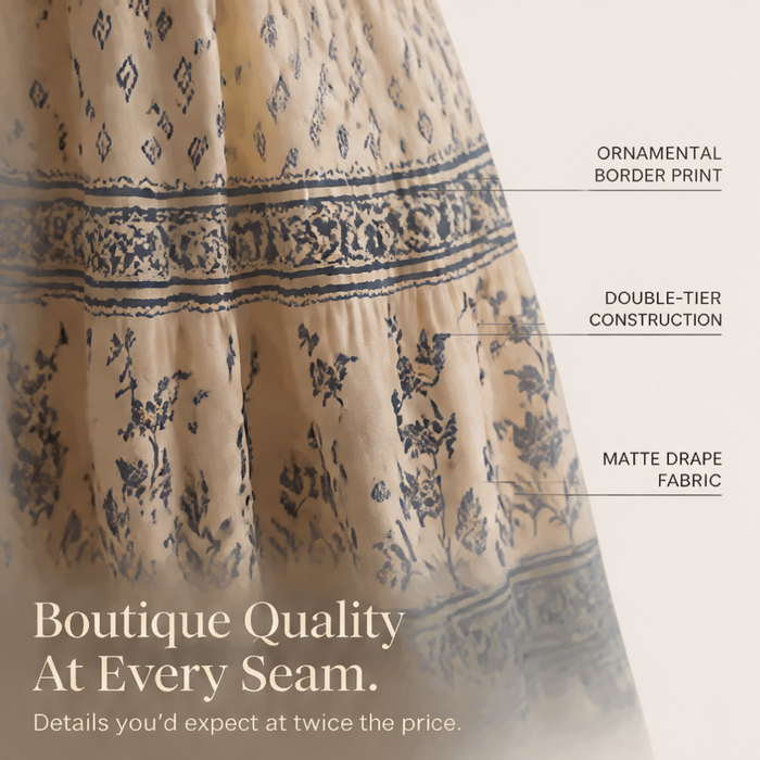 Selaris – Smocked Puff Sleeve Maxi Dress