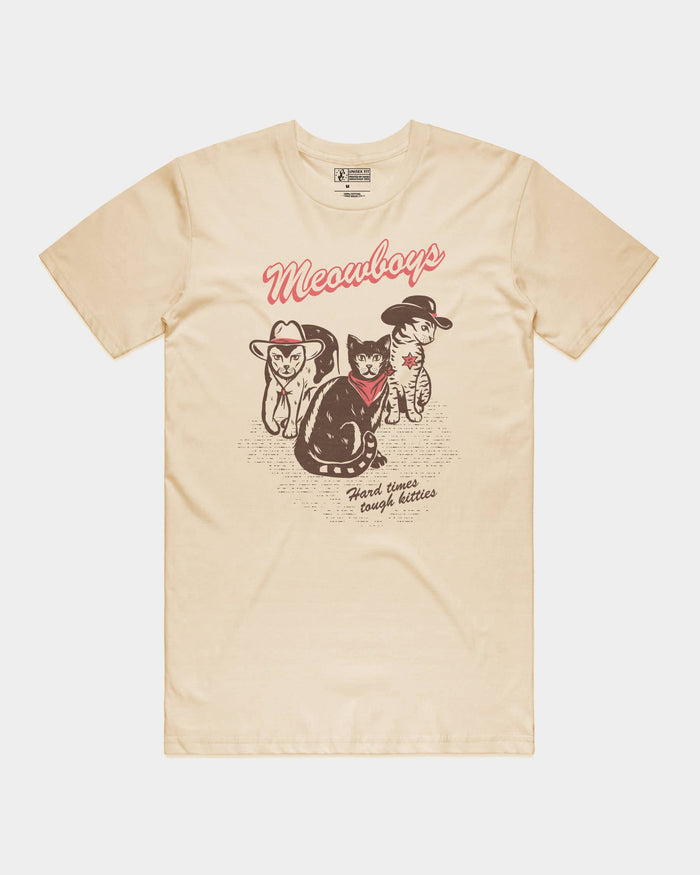 Shop Good - Meowboys Western Tee: Cream / 2XL