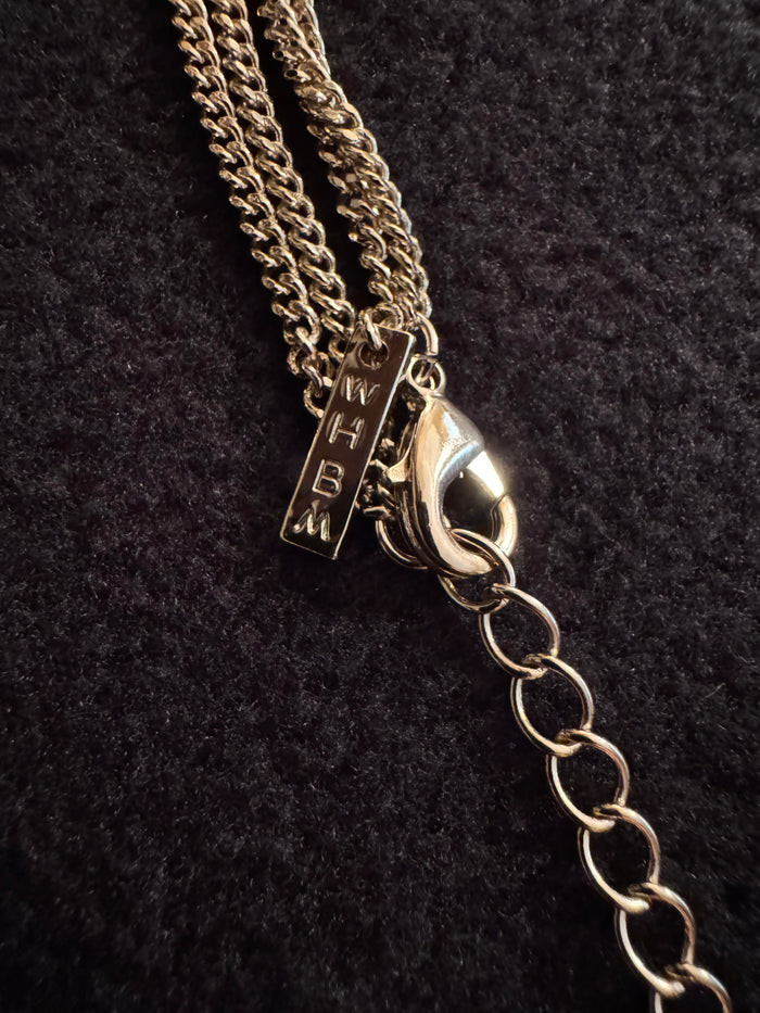 Signed White House Black Market 24" Gold-Tone Multi-Strand Tassel Necklace