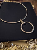 Signed White House Black Market Gold-Tone Choker Necklace