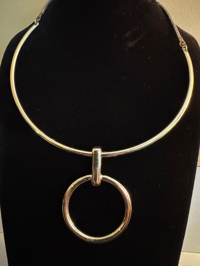 Signed White House Black Market Gold-Tone Choker Necklace