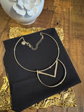Signed White House Black Market Gold-Tone Minimalist Choker Necklace