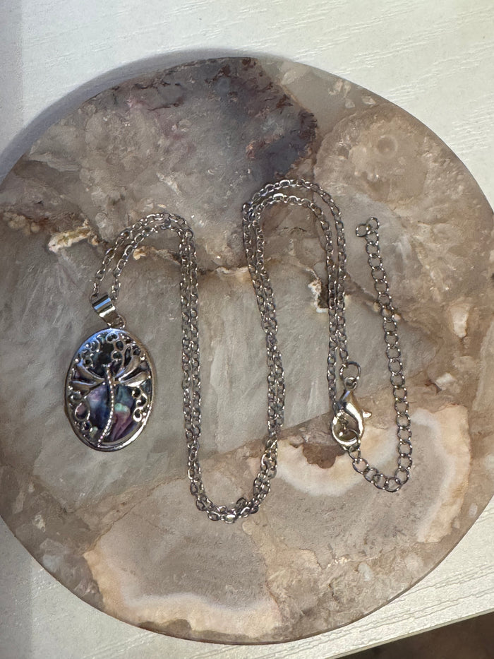 Silver-Tone Dragonfly Pendant Necklace