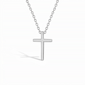Small Cross 14mm Toddler/Kids/Girls Necklace Religious - Sterling Silver
