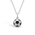 Soccer Ball Kids / Children's / Girls Pendant/Necklace - Sterling Silver