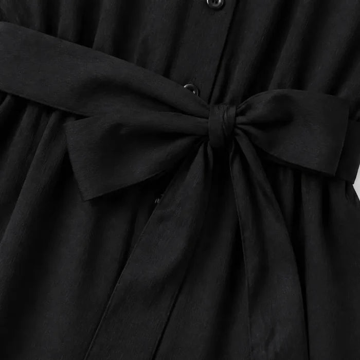 Solene – Belted Wide-Leg Shirt Jumpsuit with Tie Waist