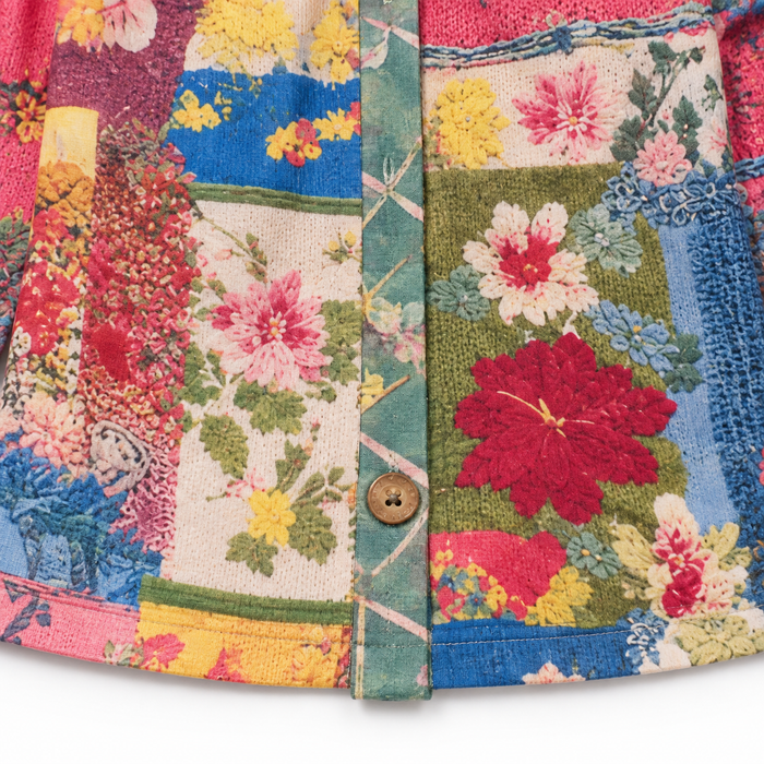 Solenne – Floral Patchwork Boho Cardigan