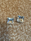 Square CZ Stud Earrings