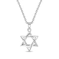 Star of David 16mm Kids/Children's/Girls Necklace - Sterling Silver