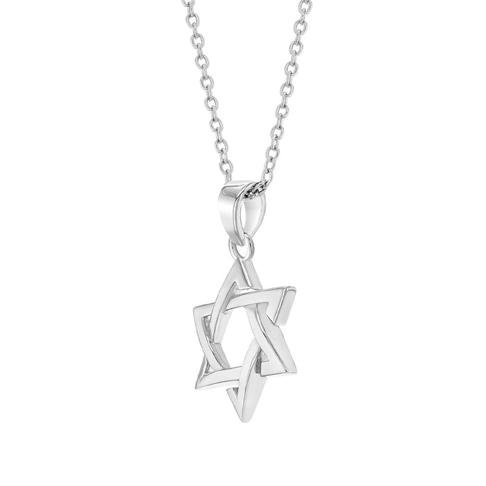 Star of David 16mm Kids/Children's/Girls Necklace - Sterling Silver