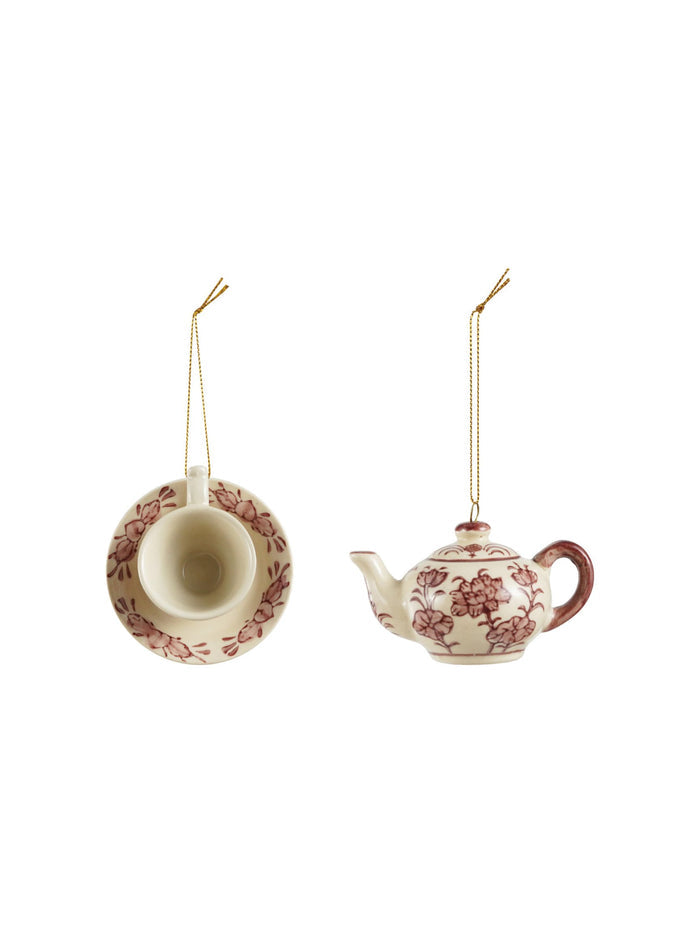 Stoneware Tea Ornaments