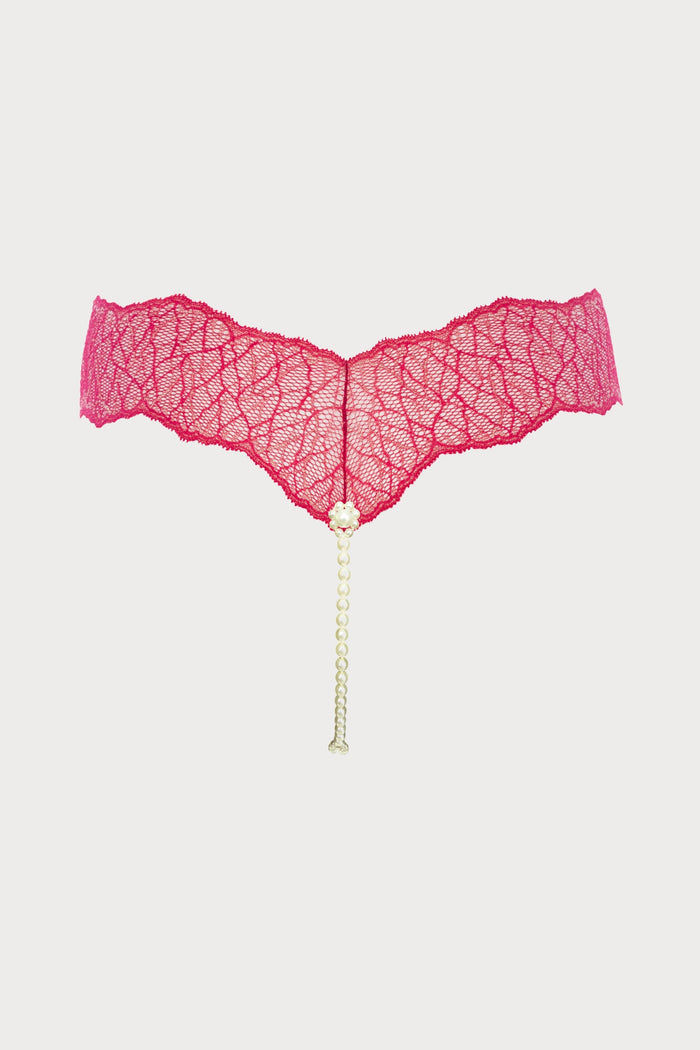 Sydney Daisy Double Pearl Thong Red