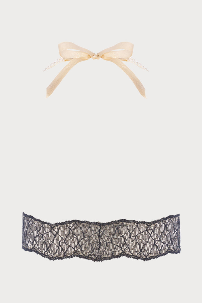 Sydney Daisy Pearl Bra in Black