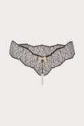Sydney Daisy Single Pearl Thong Black