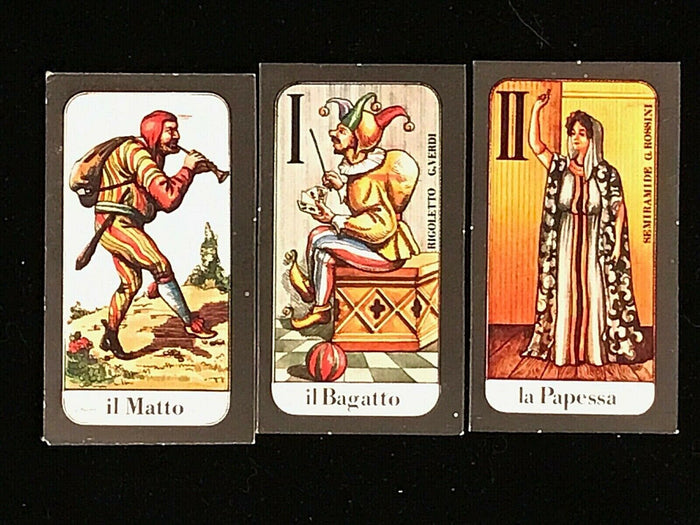 TAROCCO DELLA MUSICA (TAROT OF MUSIC) MINIATURE TAROT - OSVALDO MENEGAZZI, MINT