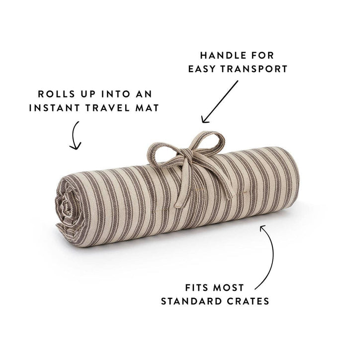 The Foggy Dog - Ticking Stripe Dog Travel Mat