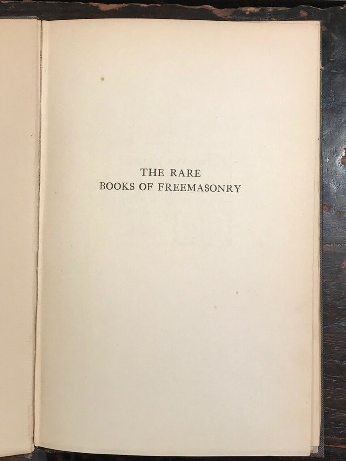 THE RARE BOOKS OF FREEMASONRY - Vibert, 1st Ed 1923 - OCCULT FREEMASONRY MASONIC