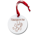 Thinking of You Voodoo Doll Holiday Ornament - white