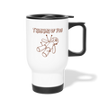 Thinking of You Voodoo Doll Travel Mug - white