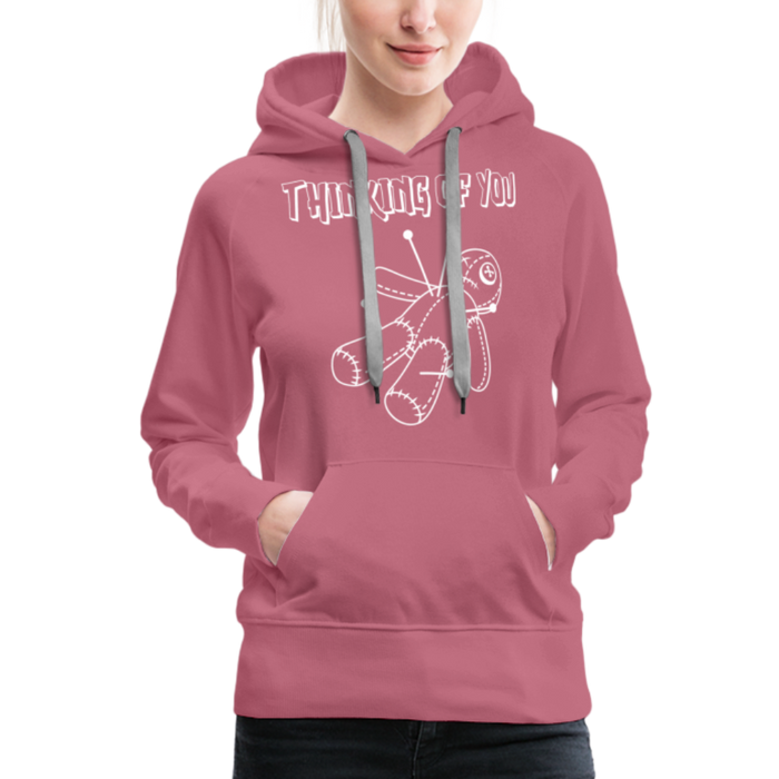 Thinking of You Voodoo Doll Women’s Premium Hoodie - mauve