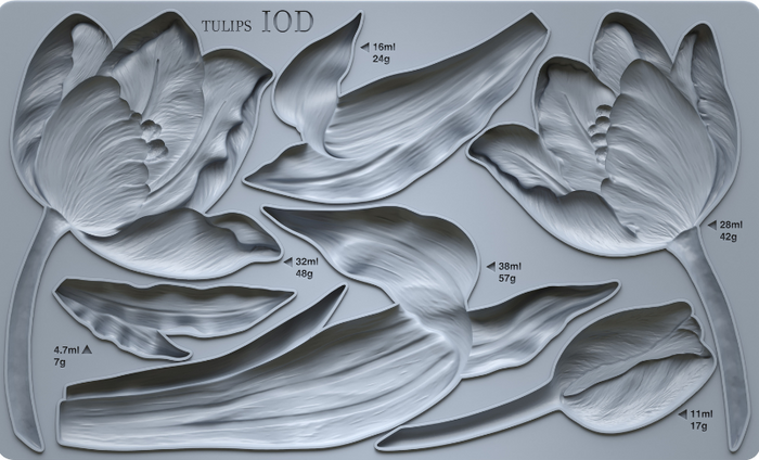 Tulips IOD 6×10 Decor Moulds™