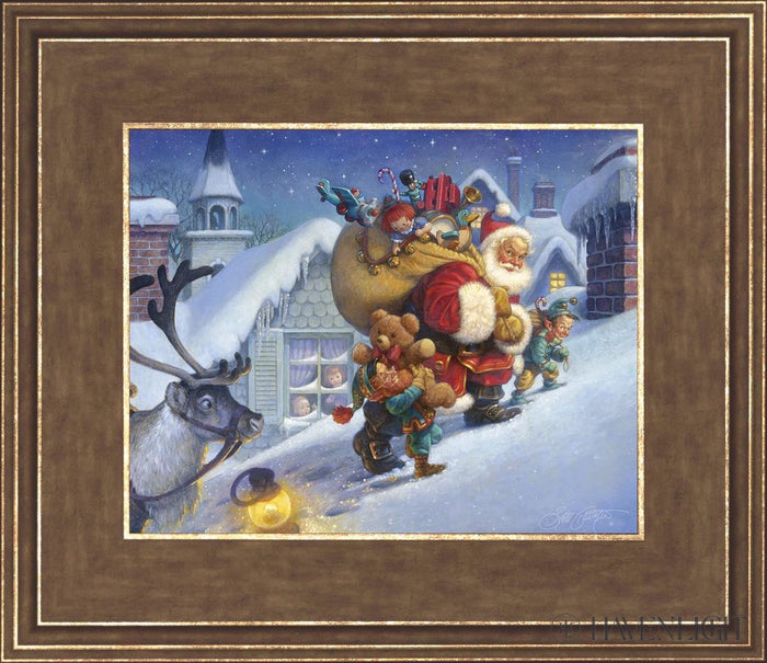 Up On The Rooftop Open Edition Print / 10 X 8 Gold 14 3/4 12 Art