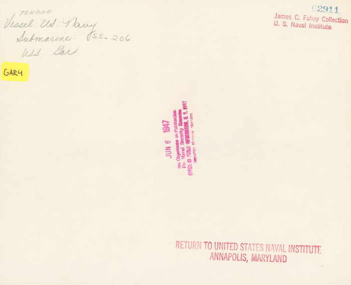 USS Gar (SS-206) Submarine - Annapolis Maritime Antiques