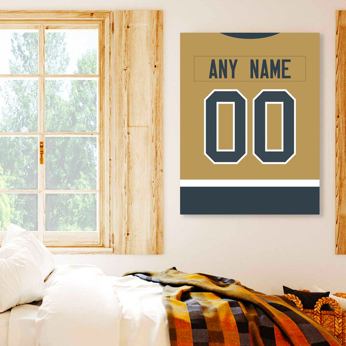 Vegas Jersey Custom Canvas Print Wall Art for Boy Girl Men Women Hockey Personalized Canvas Art
