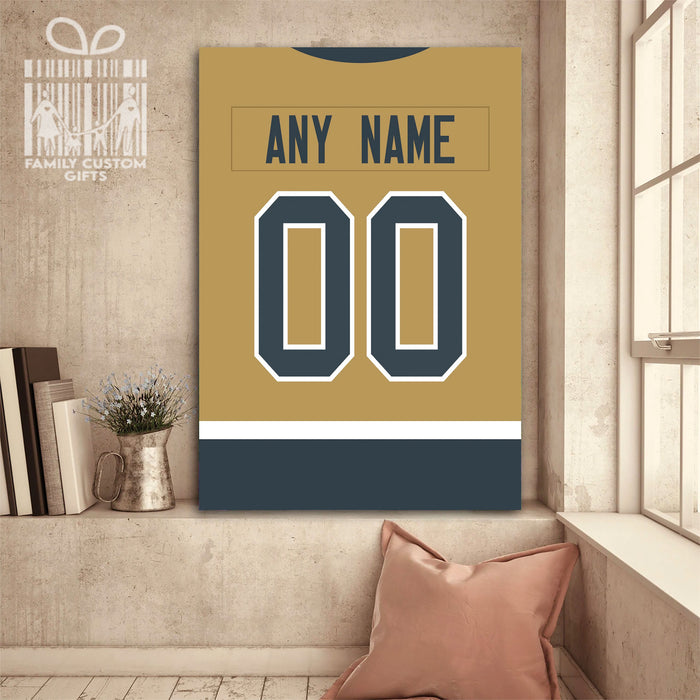 Vegas Jersey Custom Canvas Print Wall Art for Boy Girl Men Women Hockey Personalized Canvas Art